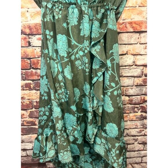 karma highway blue floral ruffled sleeveless short dress women's one size - Picture 6 of 6